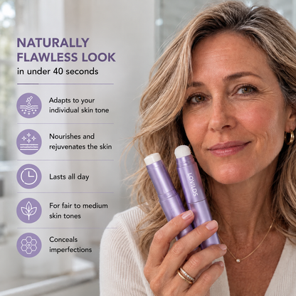 🎄 The Perfect Christmas Gift ✨ 2-in-1 Color Changing Foundation Stick – Bring Back Your Mature Skin’s Glow 🎁